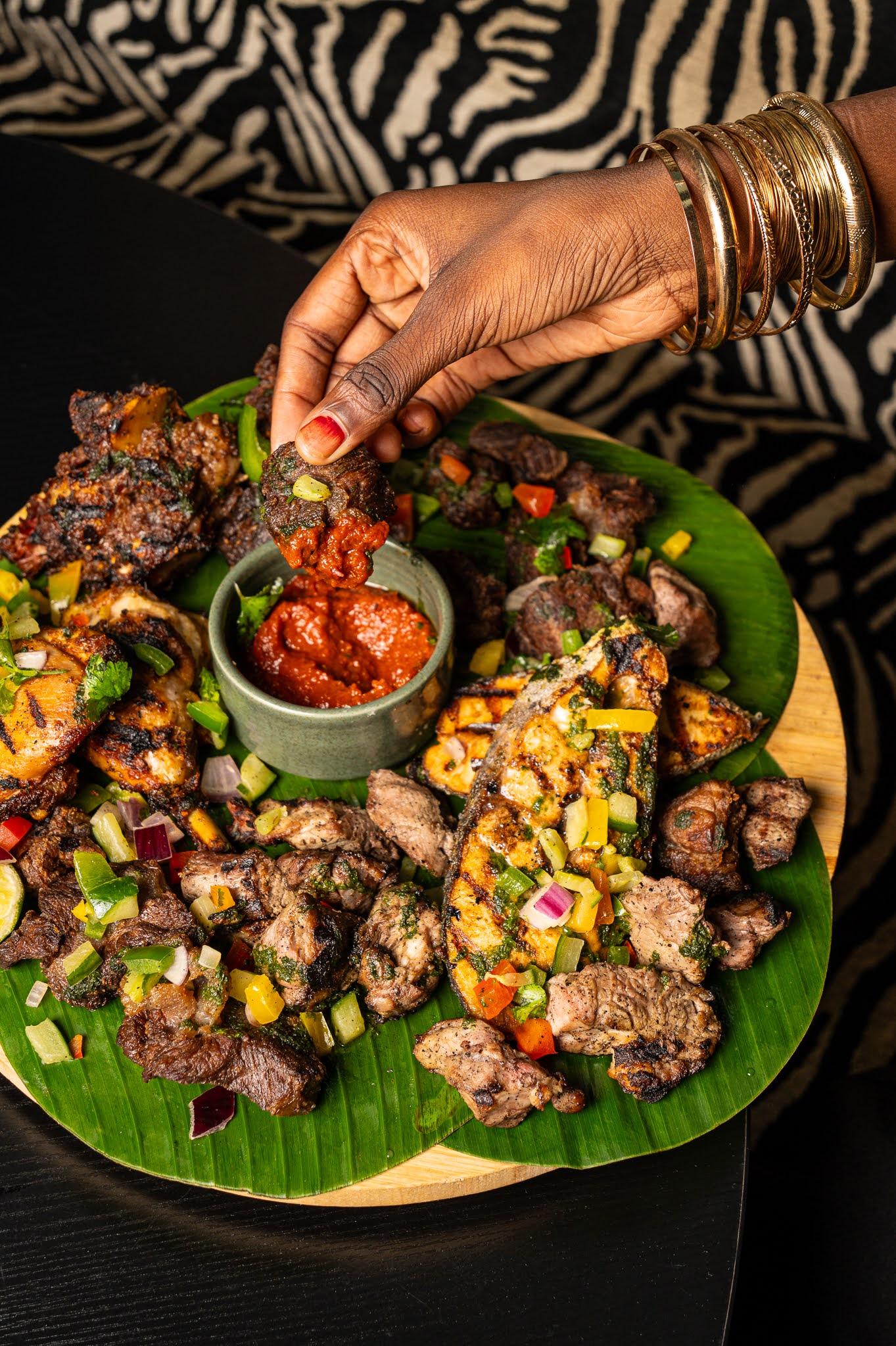 Assiette de cuisine africaine au Maasaï, Paris 13